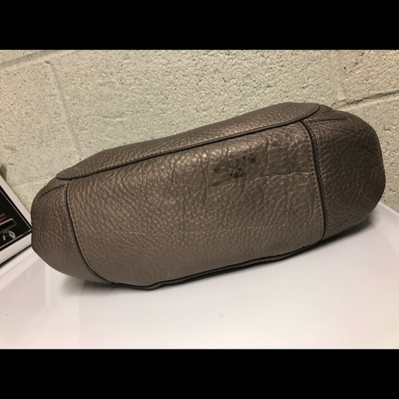 Cole Haan Pebbled Leather Bronze Metallic Hobo Bag - Picture 3 of 8